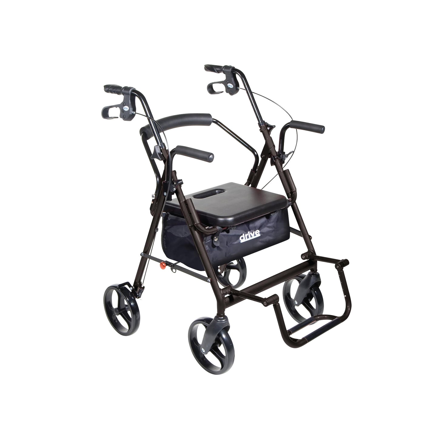 Duet Transport Chair and Rollator, Black