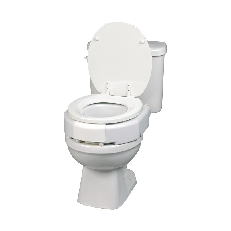Secure-Bolt Hinged Elevated Toilet Seat, Elongated