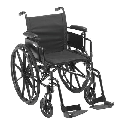 Drive Medical Cruiser X4 Wheelchair with Full Arms and Elevating Leg Rests