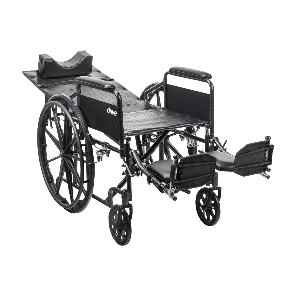 Silver Sport Full-Reclining Wheelchair with Full Arms, 16"W x 16"D