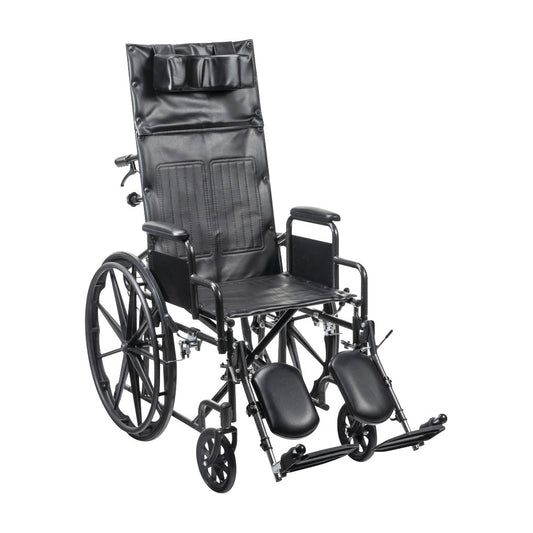 Silver Sport Full-Reclining Wheelchair with Removable Desk Arms, 18"W x 16"D
