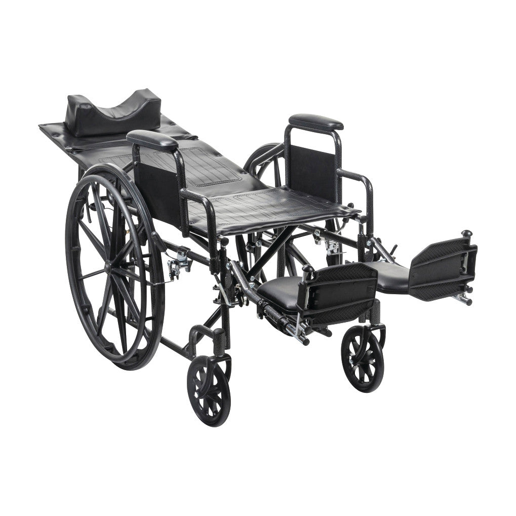 Silver Sport Full-Reclining Wheelchair with Removable Desk Arms, 20"W x 16"D