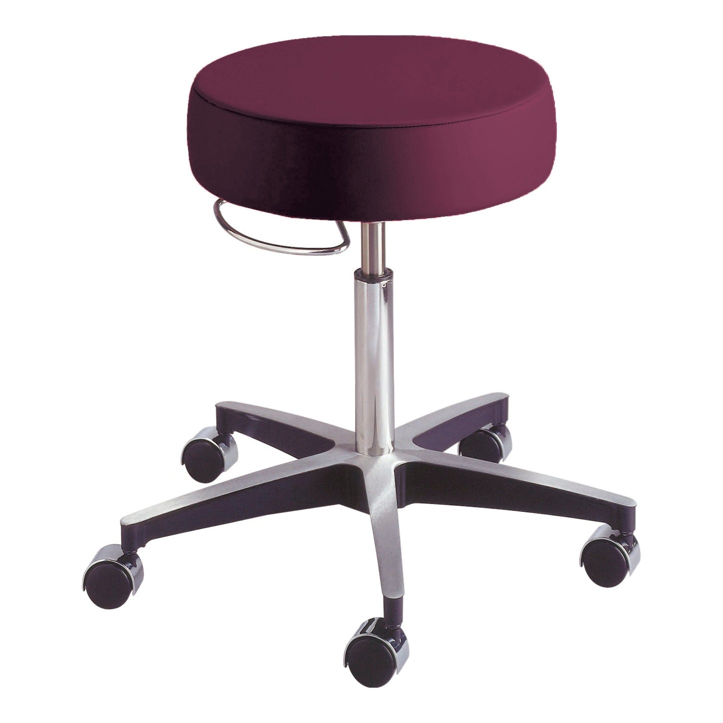 Deluxe Pneumatic Stool, Black Plum