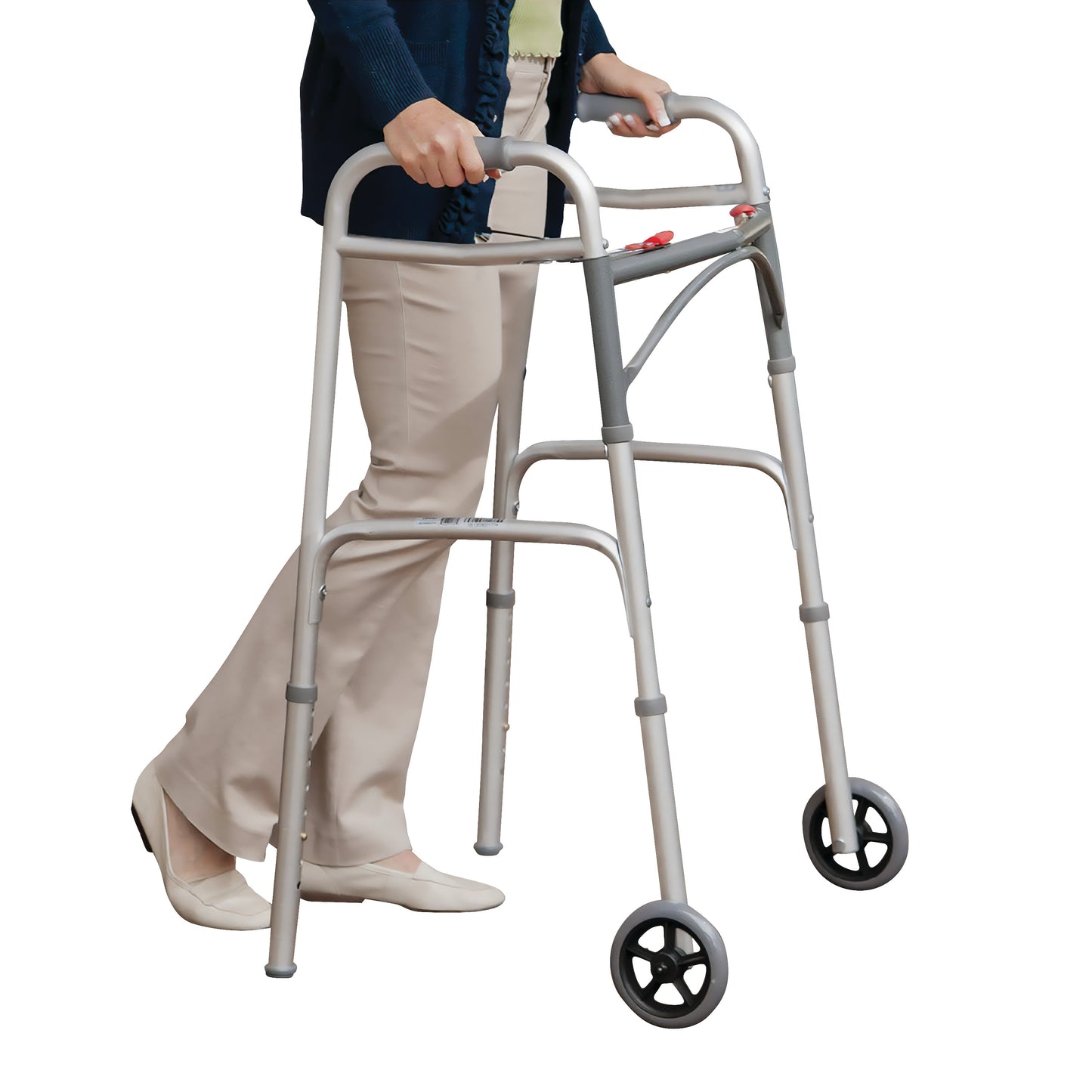 Deluxe Folding Walker with Wheels