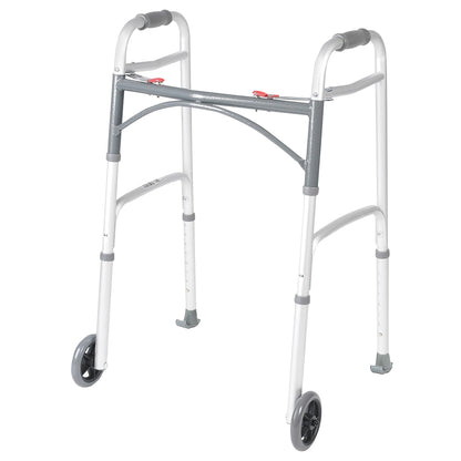 Deluxe Folding Walker with Wheels and Sleds