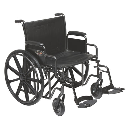 Traveler HD Wheelchair with Removable Desk Arms and Elevating Leg Rests, 24"W x 18"D