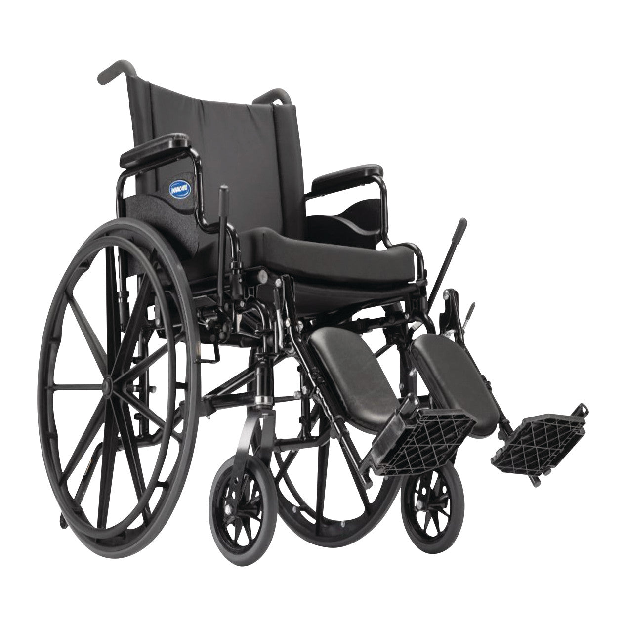 9000 XDT Wheelchair, Full Length Adjustable Armrests, Swing Away Footrests, 20"W x 18"D