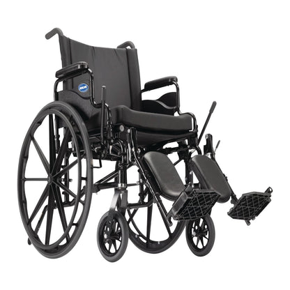 9000 XDT Wheelchair, Full Length Adjustable Armrests, Swing Away Footrests, 20"W x 18"D