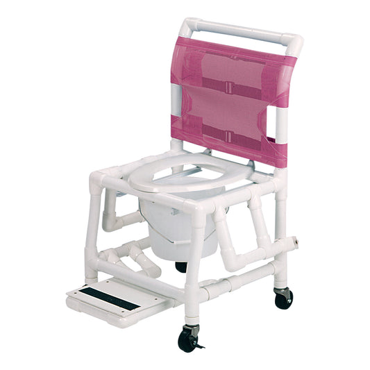 Deluxe Shower Commode Chair, Mauve