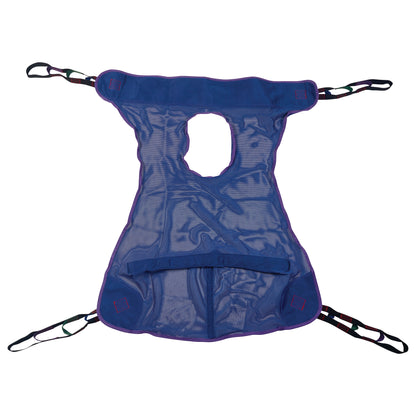 Full Body Patient Sling, Commode Opening, Mesh Seat, Large