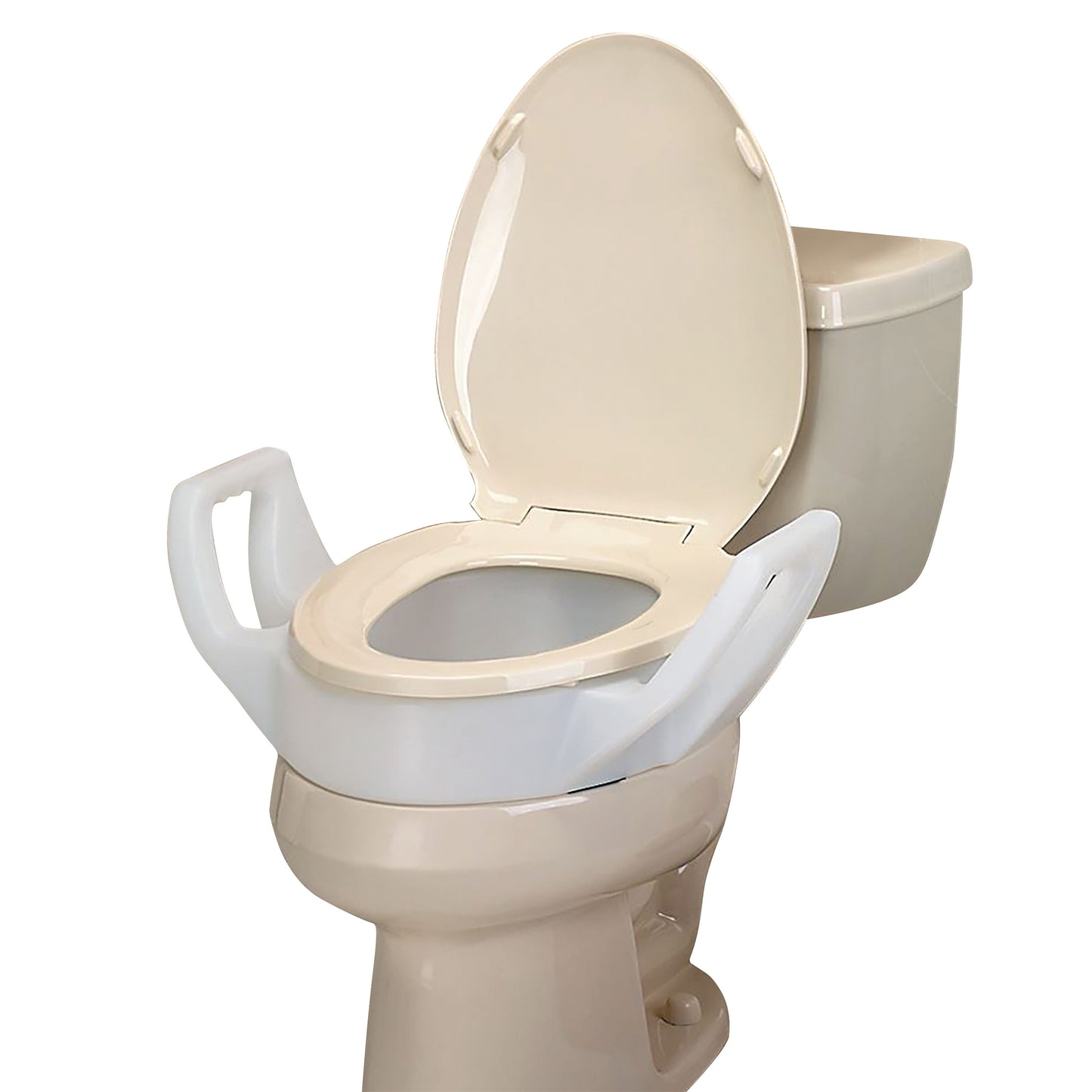 Bath Safe Elevated Toilet Seat with Arms