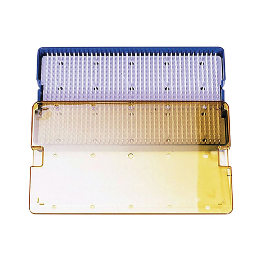 Wide Plastic Instrument Sterilization Tray, Base, Lid & Mat, 10"W x 15"L x 3/4"H