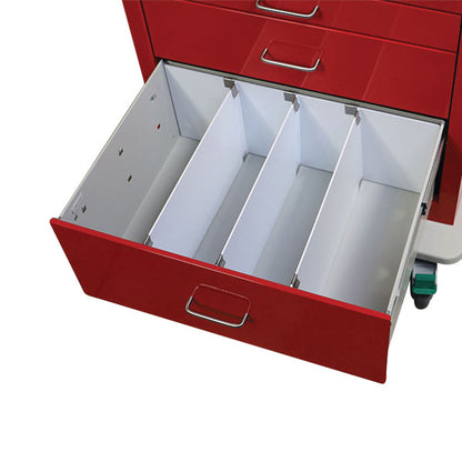 Waterloo Healthcare Steel Medical Cart Accessory: Cut & Clip Drawer Divider System