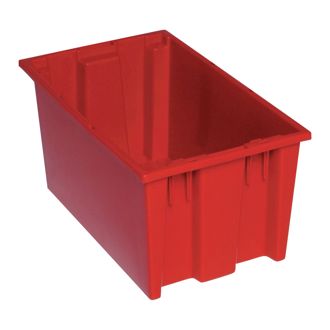 Stack and Nest Tote, 11"W x 9"H x 18"D, Red, 6/Case