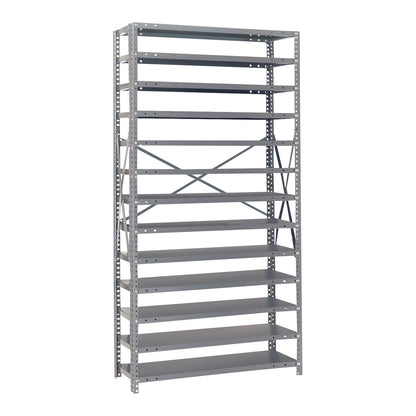Economical Shelving Unit, 75"H x 18"D, 13 Shelves, No Bins