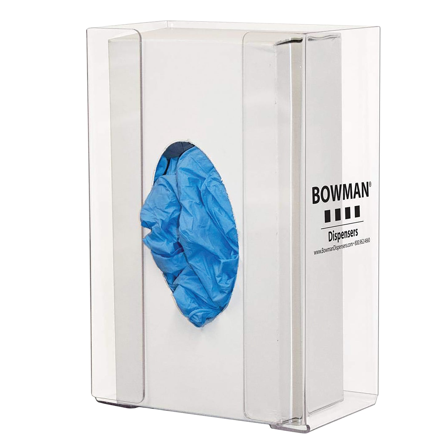 Glove Box Dispenser with Spring, Clear PETG, Single, Large, 12/Case