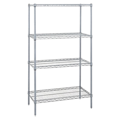 Quantum® Chrome Wire Starter Shelving Unit