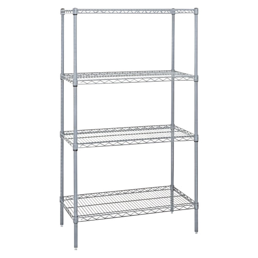 Quantum® Chrome Wire Starter Shelving Unit