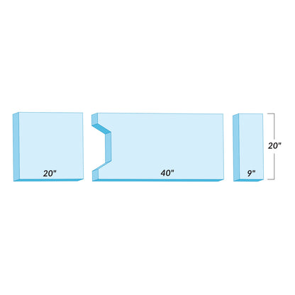 Support Surface Set for AMSCO Model 1080/2080, Gel-Topped, 3 Piece/Set