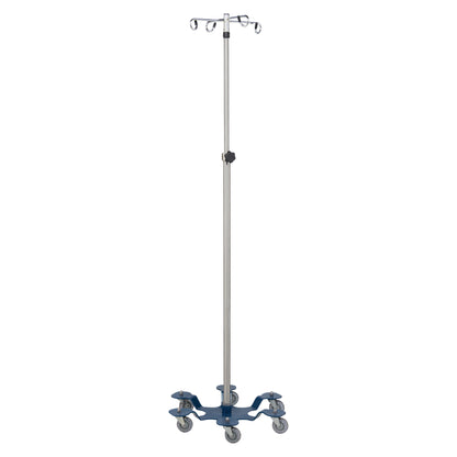 Six-Leg IV Stand, Stainless Steel, 4 Hooks