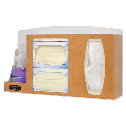 Basic Hygiene Center, Counter/Wall, Hand Sanitizer Holder, No Sign, Maple ABS