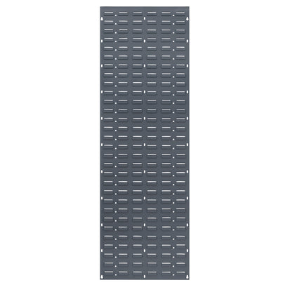 Solid Louvered Panel, 18"W x 61"H, Grey