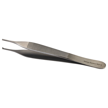 Adson Tissue Forceps, 4-3/4"L, German Stainless Steel, 1 x 2 Teeth