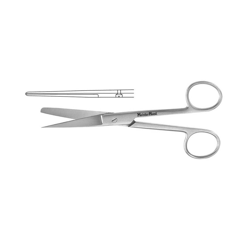 MeisterHand Operating Scissors, Straight, Sharp-Blunt, 5-1/2"L, MH5-16