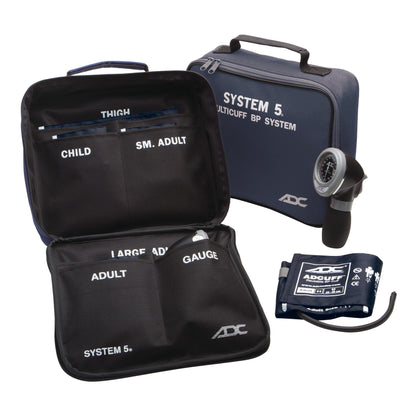 System 5 Portable 5-Cuff Sphygmomanometer, Navy