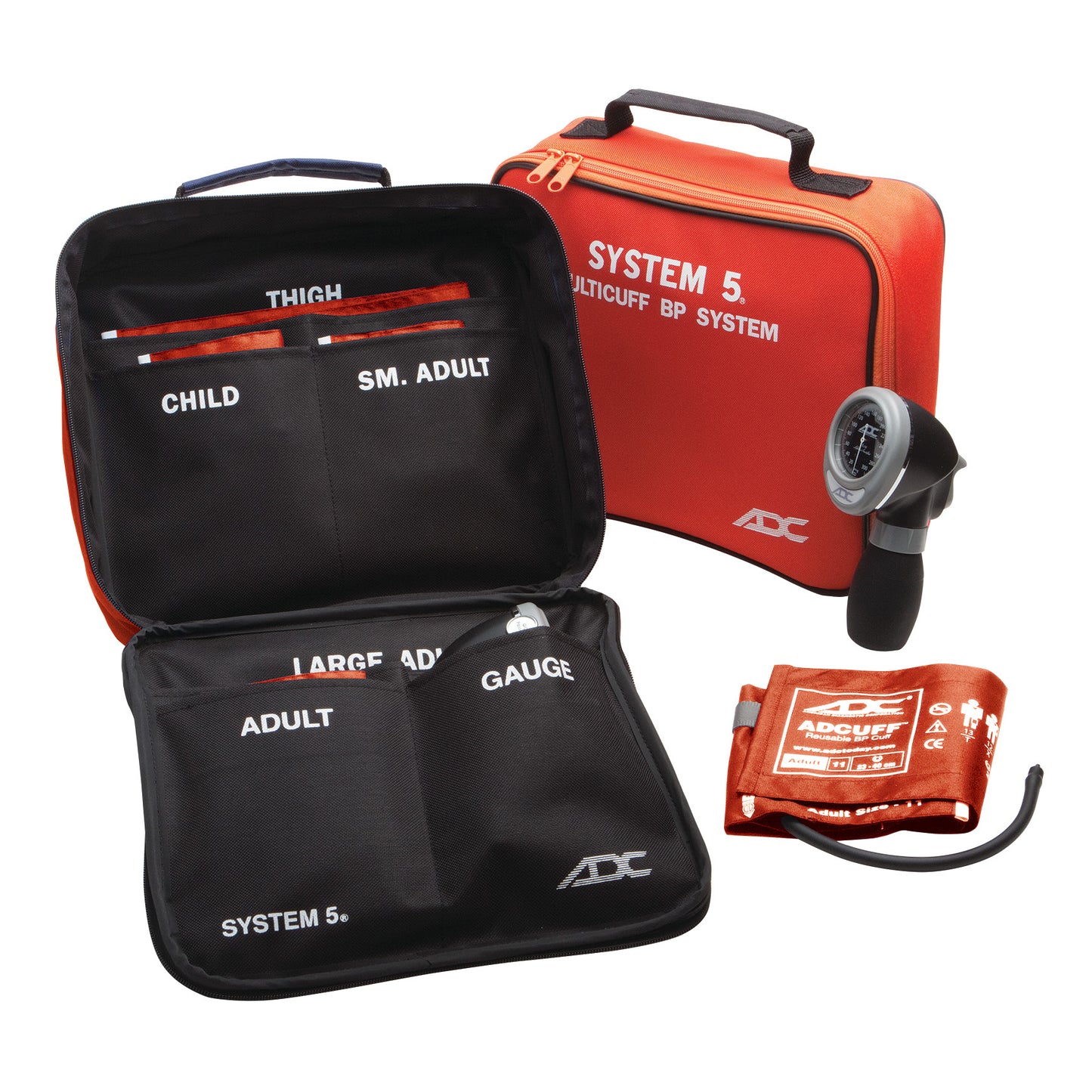 System 5 Portable 5-Cuff Sphygmomanometer, Orange