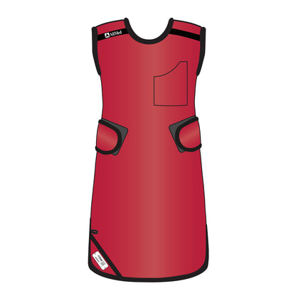 Grab ’n Go 4-Point Quick Drop Apron, Male, Ultralight Lead-Free, Scarlet, Medium