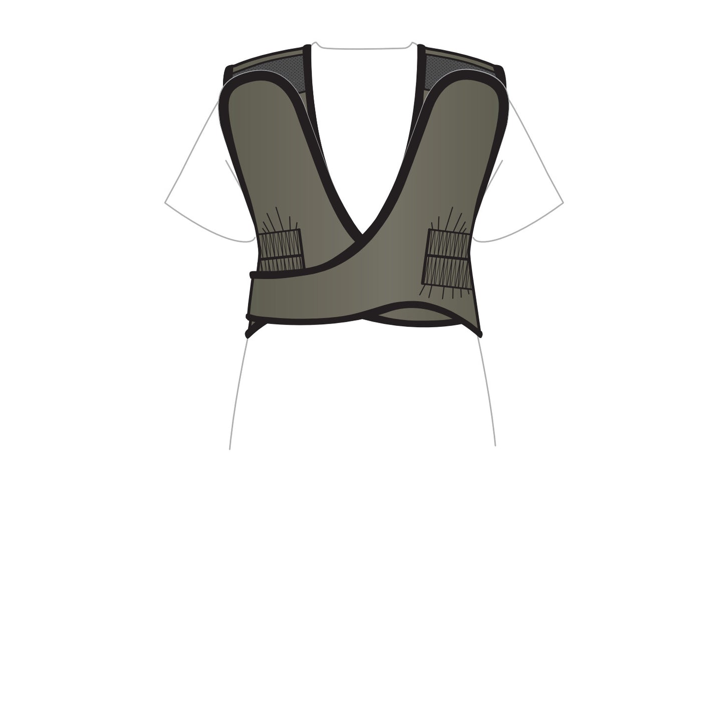 Grab ’n Go 4-Point Quick Drop Apron, Male, Lightweight Lead, Charcoal, X-Large