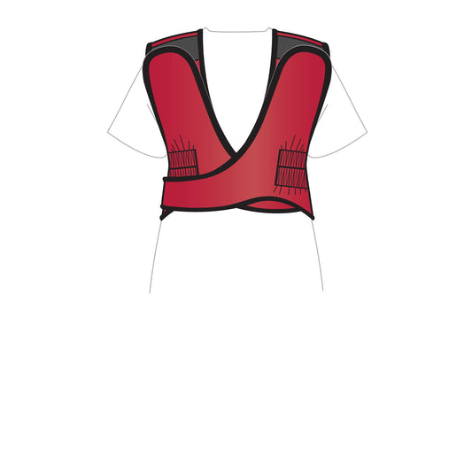 Grab ’n Go 4-Point Quick Drop Apron, Female, Lightweight Lead, Scarlet, Medium