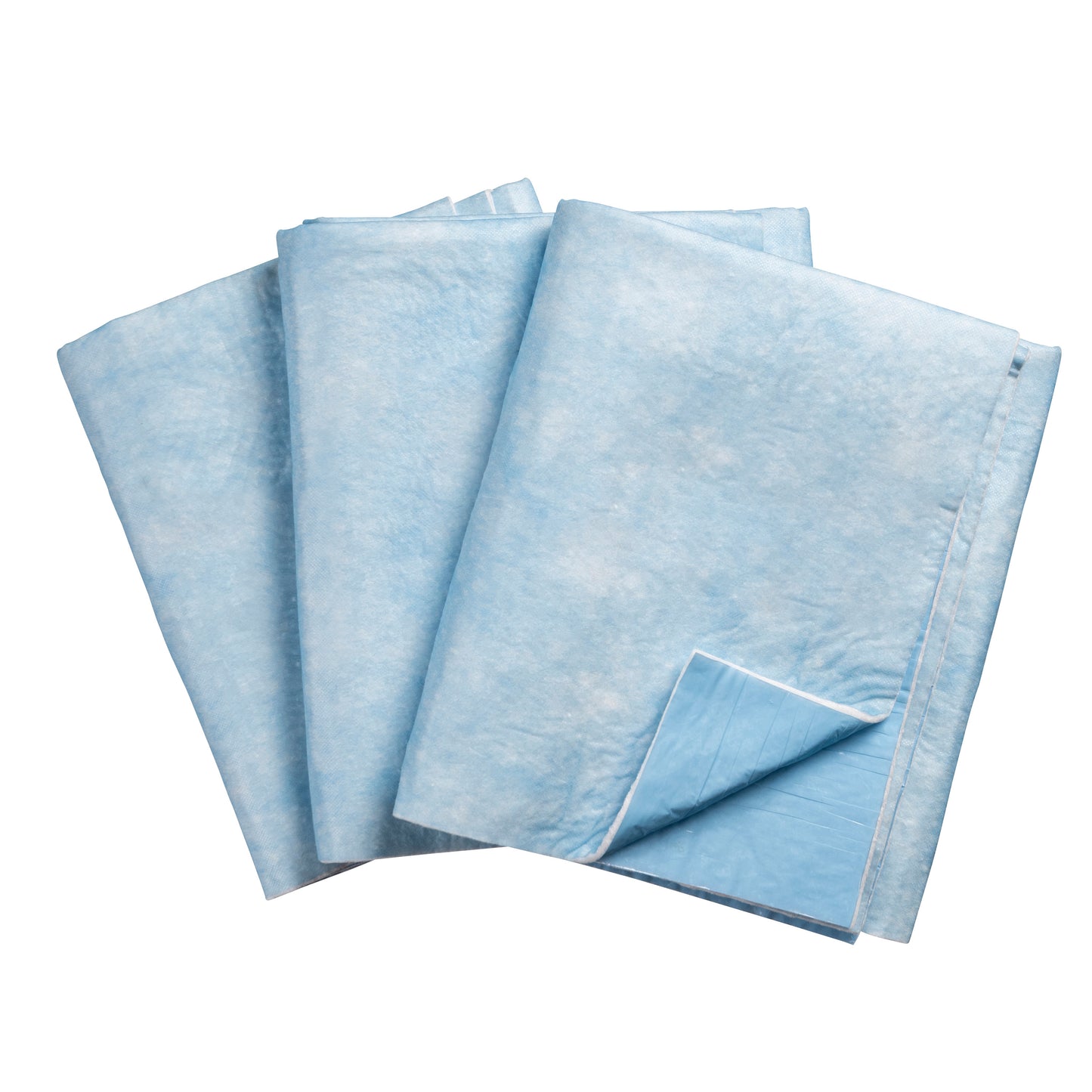 Blue Absorbent Mat for Heavy Spillage, 50"W x 28"L, 7.7 Liters, 42 Box/Pallet (10/Box)