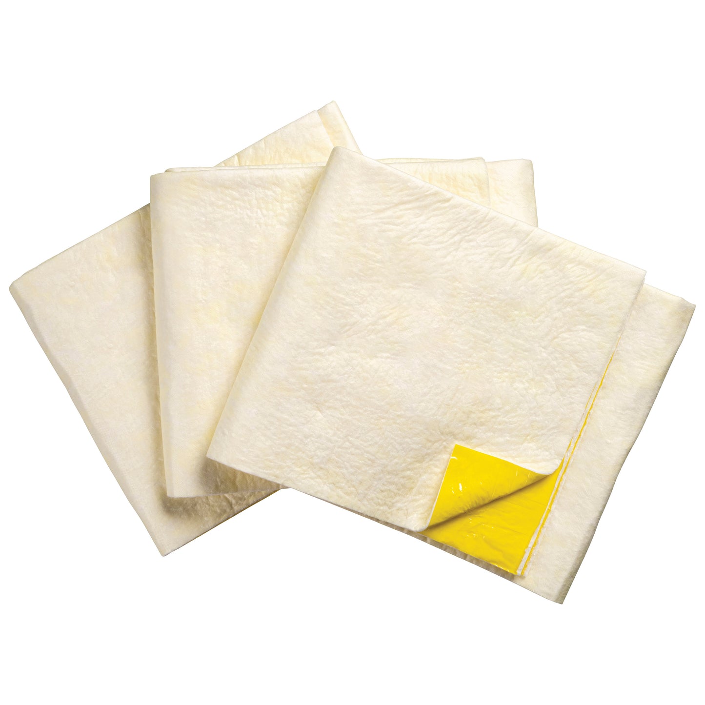 Yellow Absorbent Mat for Moderate Spillage, 70"W x 28"L, 8.5 Liters, 42 Box/Pallet (8/Box)