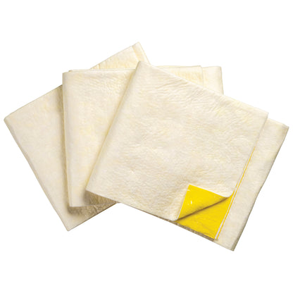 Yellow Absorbent Mat for Moderate Spillage, 70"W x 28"L, 8.5 Liters, 42 Box/Pallet (8/Box)