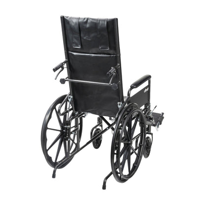 Drive Medical Silver Sport Full-Reclining Wheelchair with Full Arms