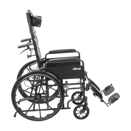 Drive Medical Silver Sport Full-Reclining Wheelchair with Full Arms