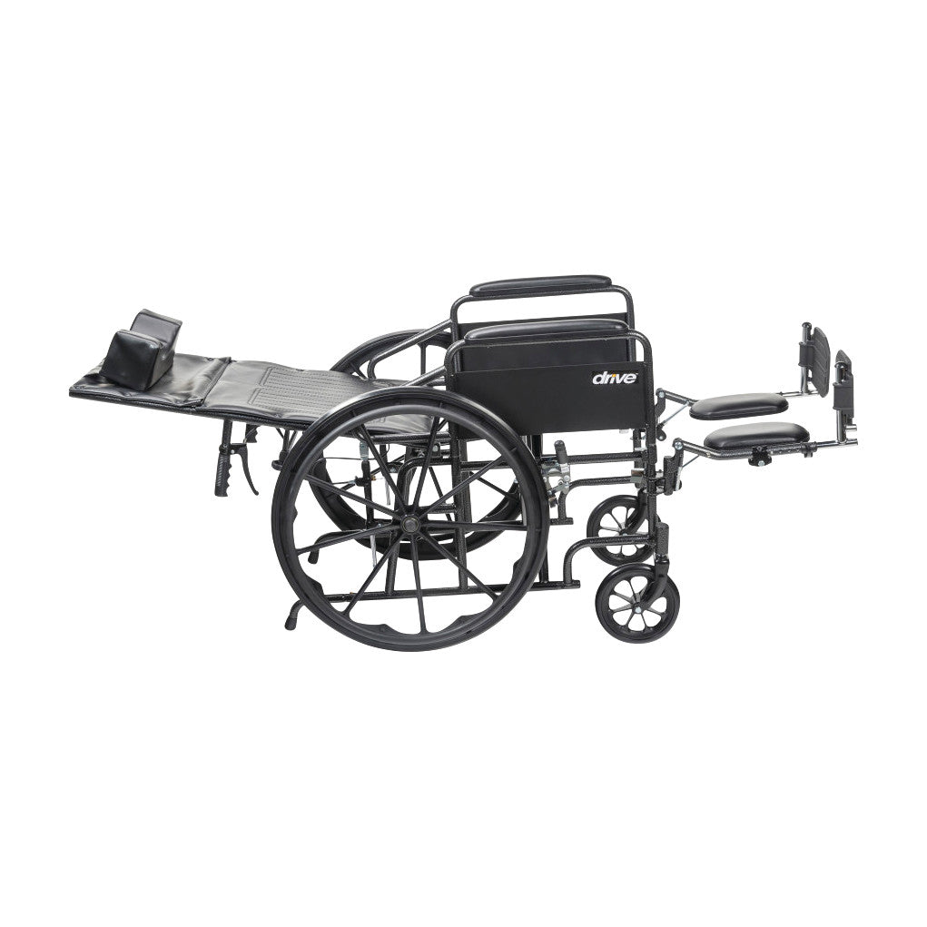 Drive Medical Silver Sport Full-Reclining Wheelchair with Full Arms