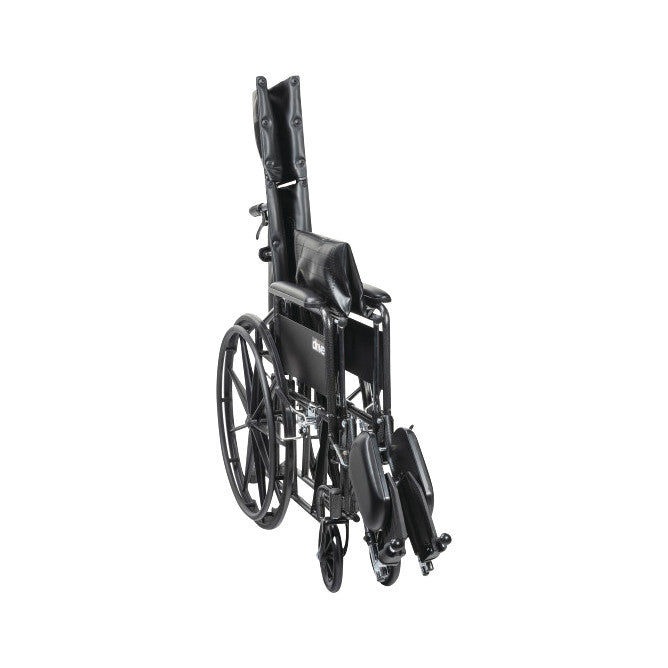Drive Medical Silver Sport Full-Reclining Wheelchair with Full Arms