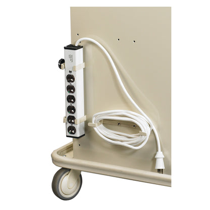 AliMed® Cart Accessory: Six-Outlet Strip for Select/Standard/Wide Series Medical Carts