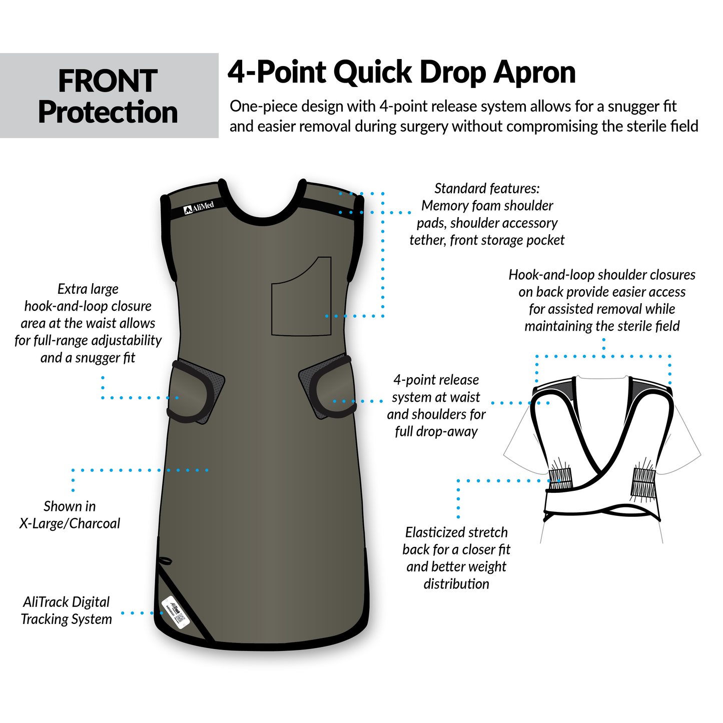 AliMed® Grab ’n Go™ 4-Point Quick Drop, Female