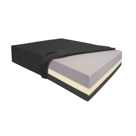 Bariatric Tri-Foam Wheelchair Cushion, 22"W x 22"D
