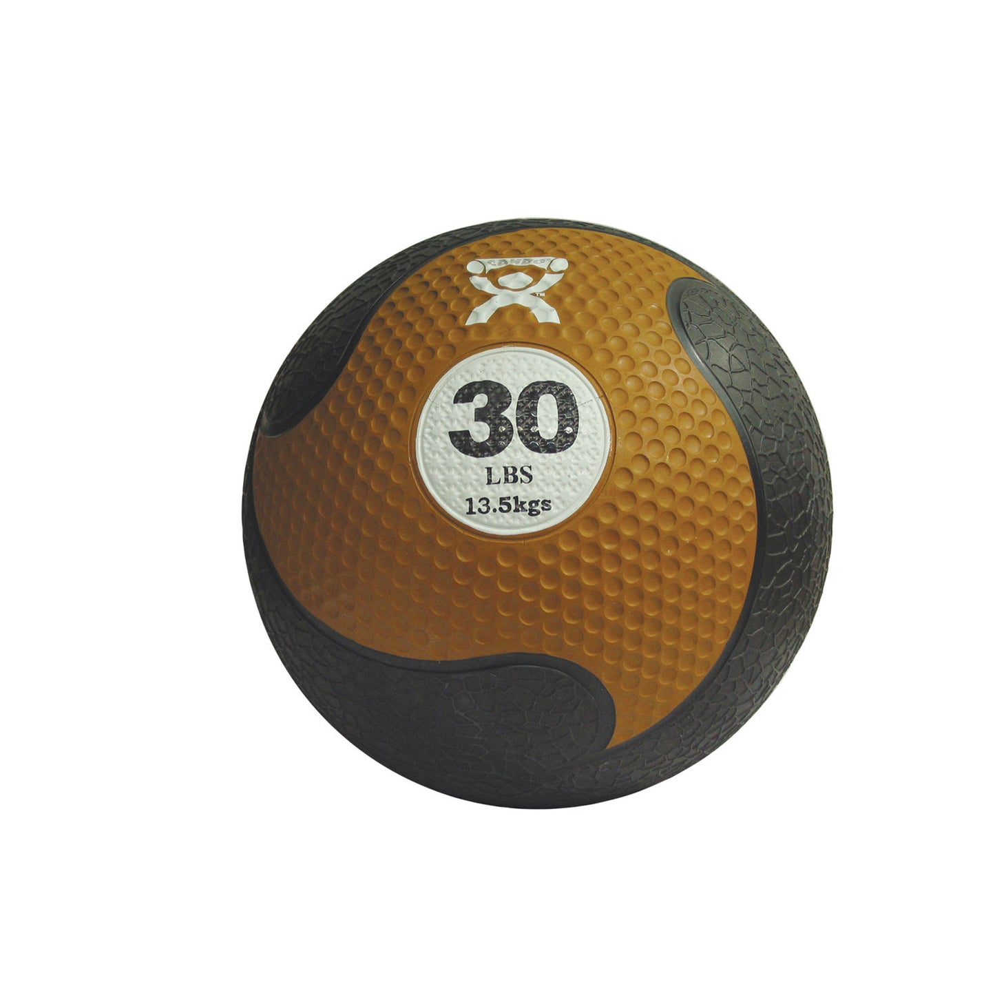 Rubber Medicine Ball, Gold, 11"W, 30 lbs.