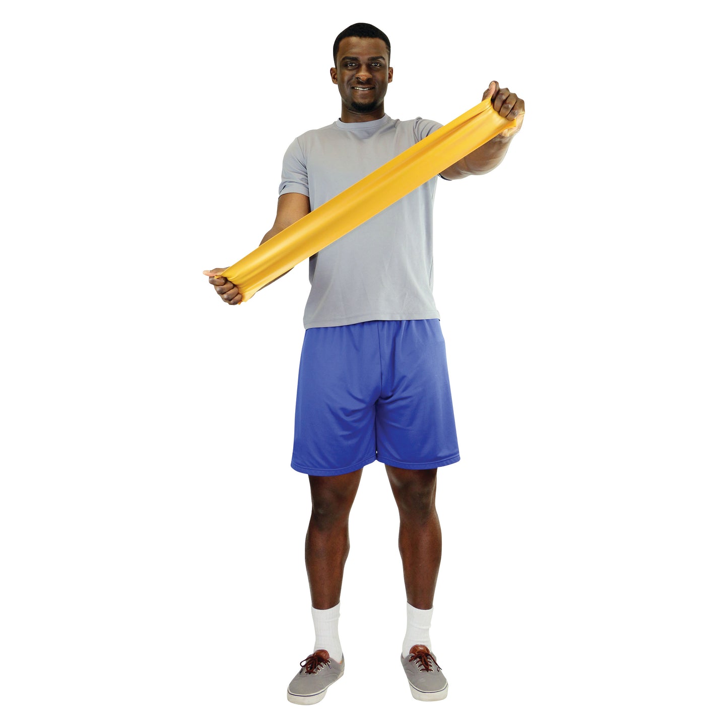 Latex Exercise Band, Low Powder, Gold, 3X-Heavy, 50-yd. Roll, 2 Roll/Pack