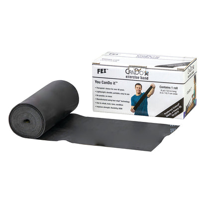 Latex Exercise Band, Black, X-Heavy, 6-yd. Roll