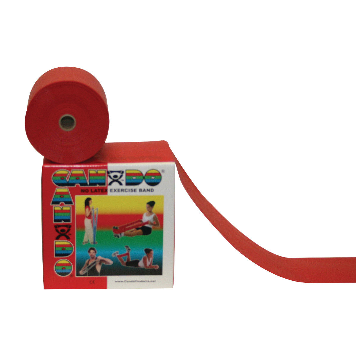 Non-Latex Exercise Band, Red, Light, 50-yd. Roll
