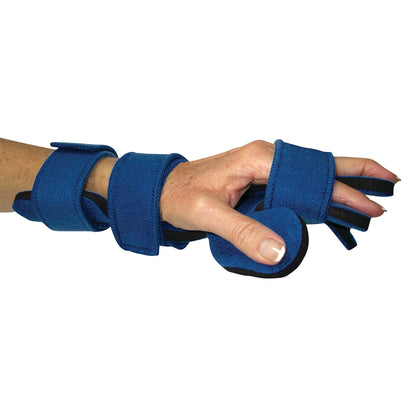 Adult Hand/Wrist Separate Finger Orthosis, Comfyprene Cover, Left, Dark Blue