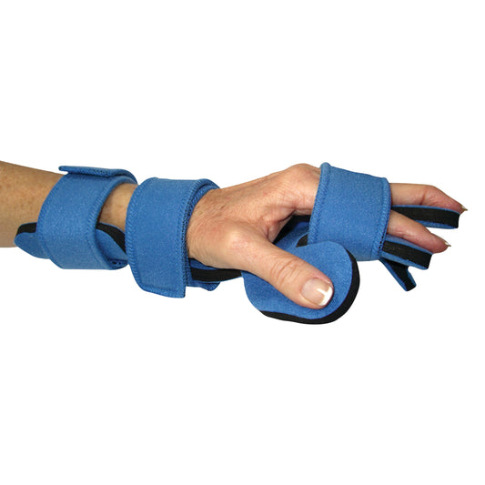 Adult Hand/Wrist Separate Finger Orthosis, Comfyprene Cover, Left, Light Blue