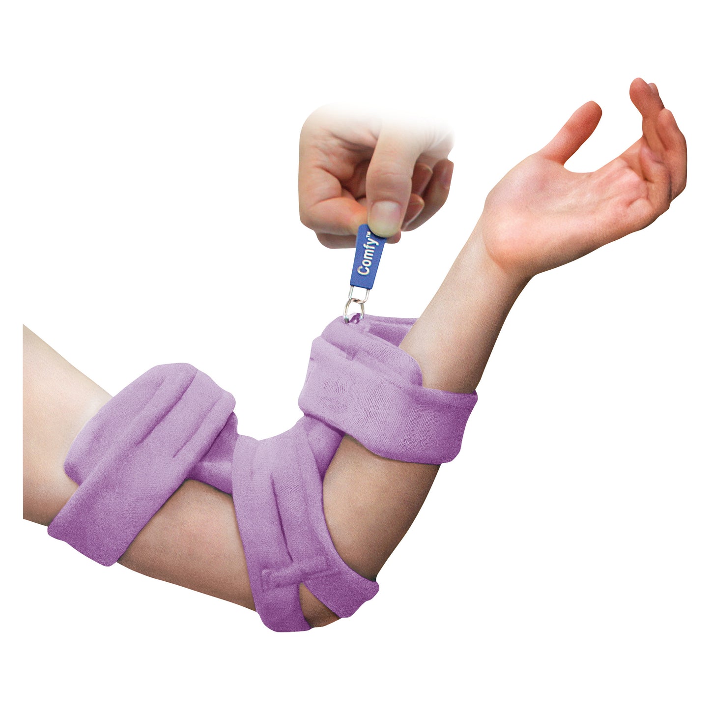 Pediatric Locking Elbow Orthosis, Terrycloth Cover, Purple, Small